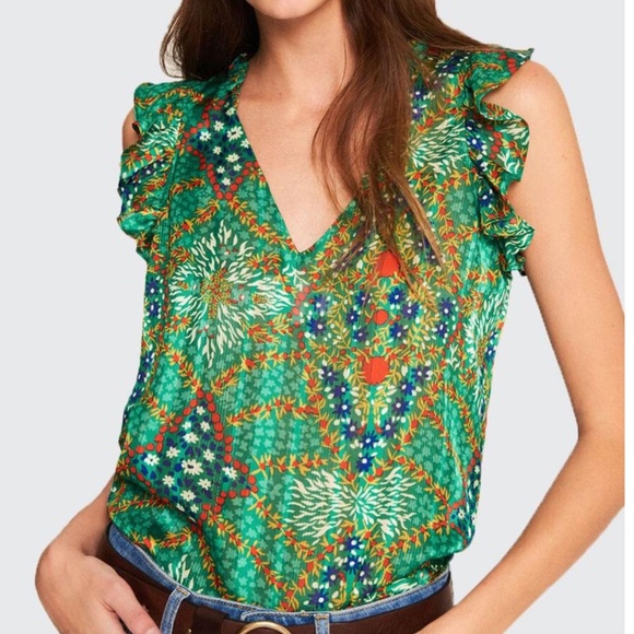 BA&SH Haby Reversible Blouse | Size XS (US 4) | Good Pre-Owned Condition - Picture 1 of 15